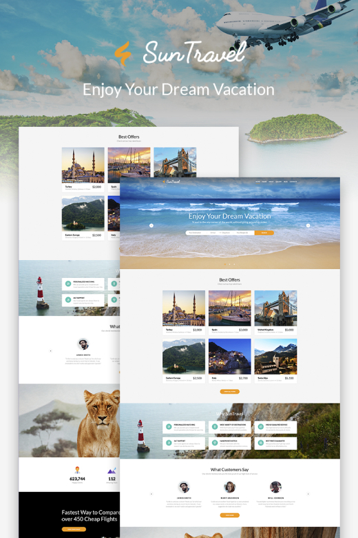 SunTravel - Travel Agency WordPress Theme