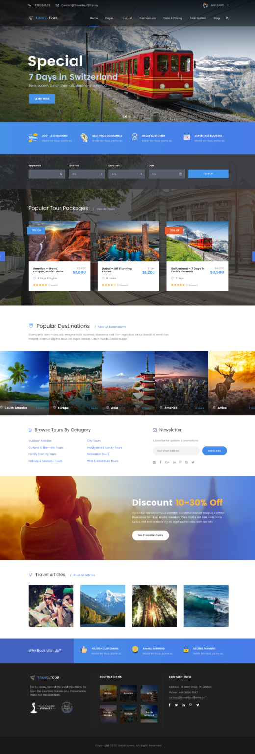 Travel Tour - Tour Booking, Travel WordPress Theme