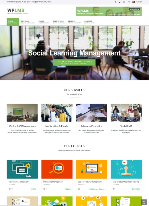 WPLMS Learning Management System for WordPress, Education Theme