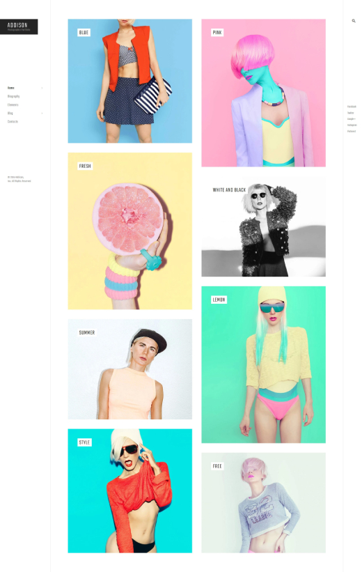 Addison - Creative Photographer Portfolio WordPress Theme