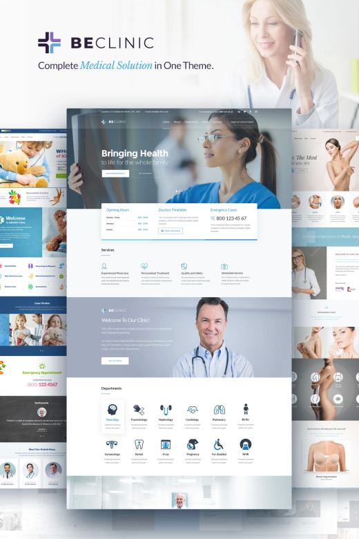 BeClinic - Multipurpose Medical WordPress Theme