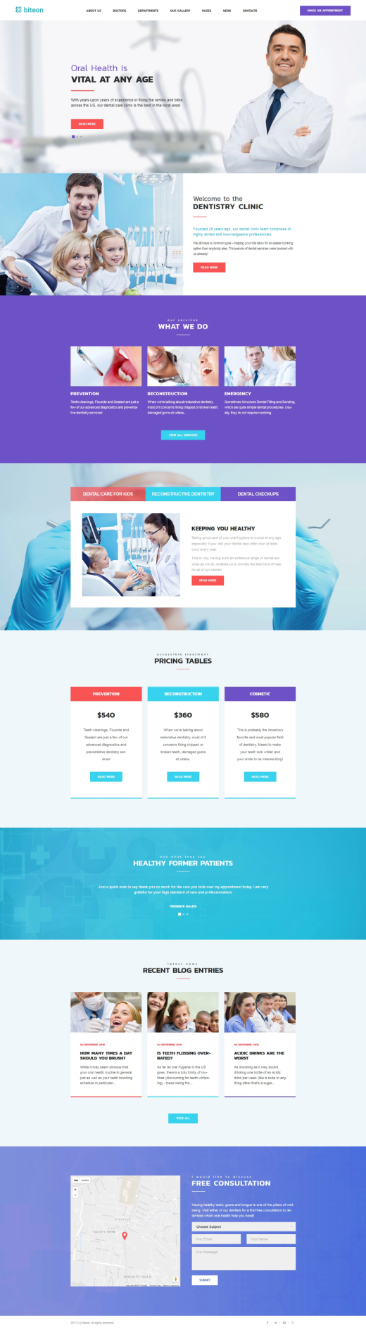  Biteon - Dentistry Clinic Responsive WordPress Theme