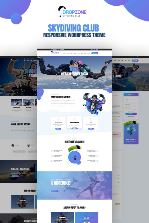 Dropzone - Skydiving Club WordPress Theme