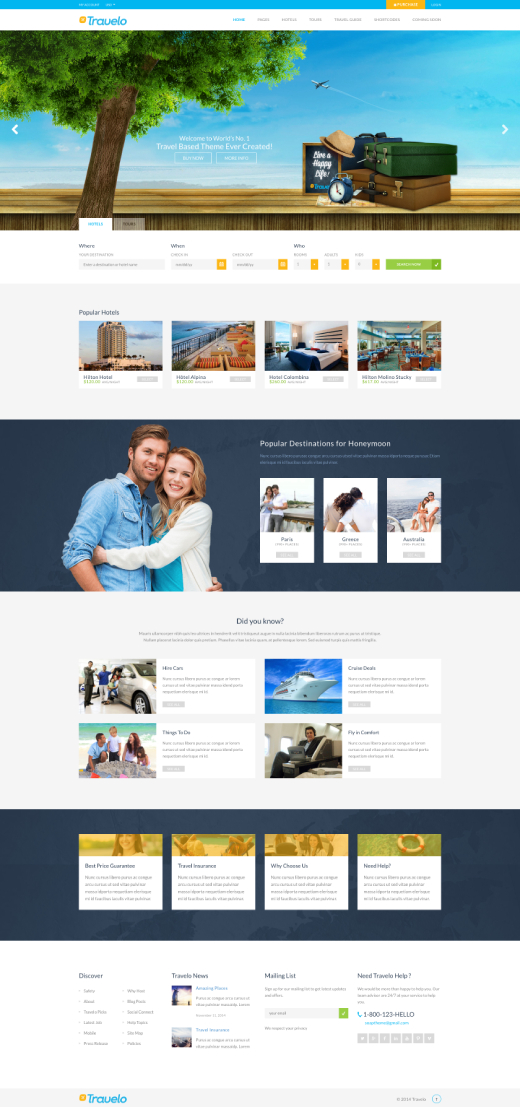 Travelo - Travel/Tour Booking WordPress Theme