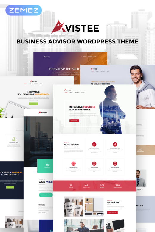 Avistee Business Consulting WordPress Theme