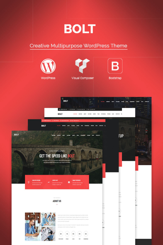 Bolt - Creative One page Portfolio WordPress Theme