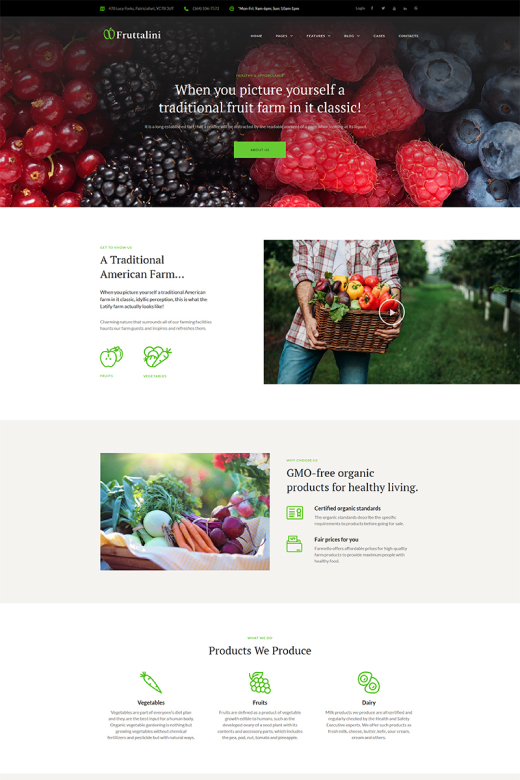 Fruttalini - Organic Fruit Farm Responsive WordPress Theme