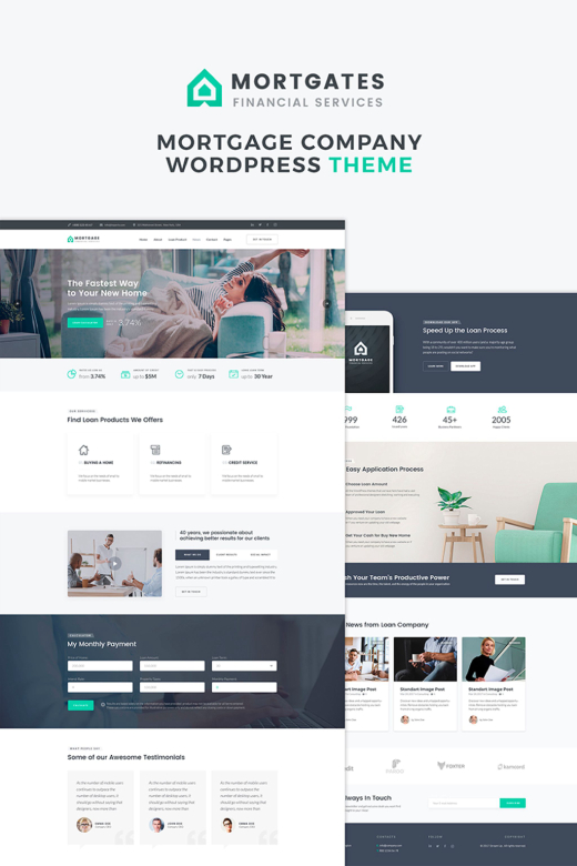  Mortgates - Financial Services WordPress Theme