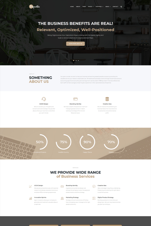 Payrollix - Internet Business Accounting WordPress Theme