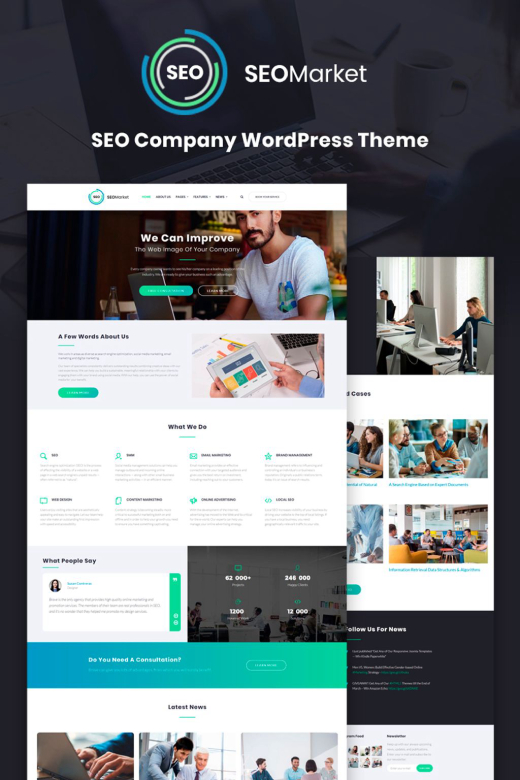  SEOMarket - SEO Website WordPress Theme