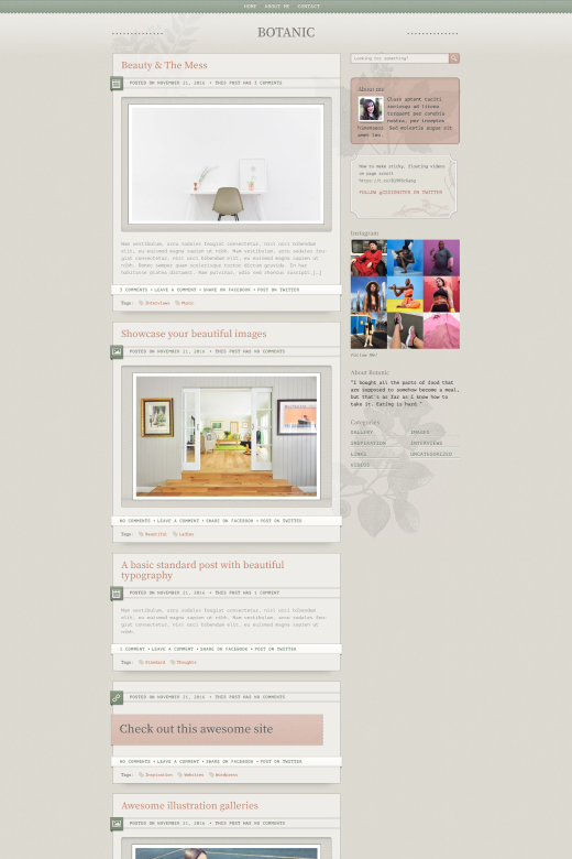 Botanic - Blogging theme for WordPress - CSSIgniter